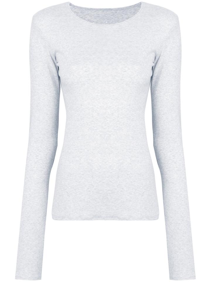 Incentive! Cashmere Slim Fit Jersey Top - Grey