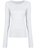 Incentive! Cashmere Slim Fit Jersey Top - Grey