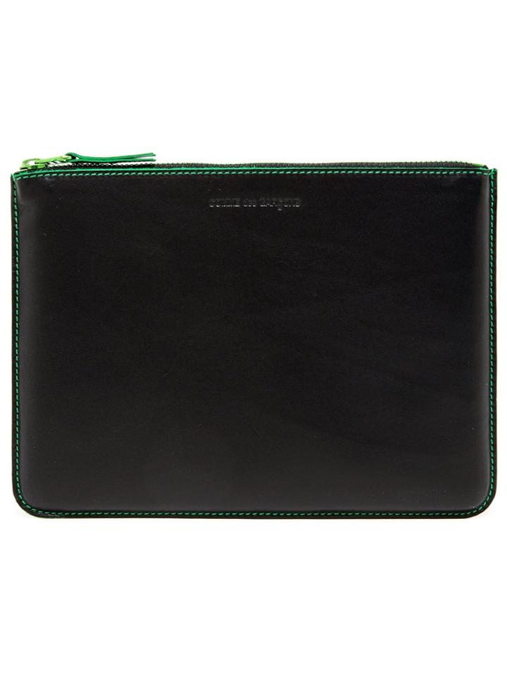Comme Des Garçons Wallet Marvellous Leather Zip Wallet - Green