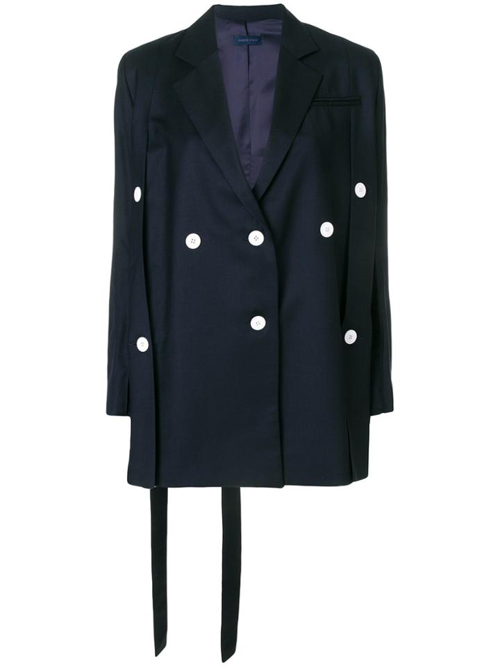 Eudon Choi Multiple Buttons Jacket - Blue