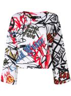 Love Moschino Graffiti Print Sweatshirt - White