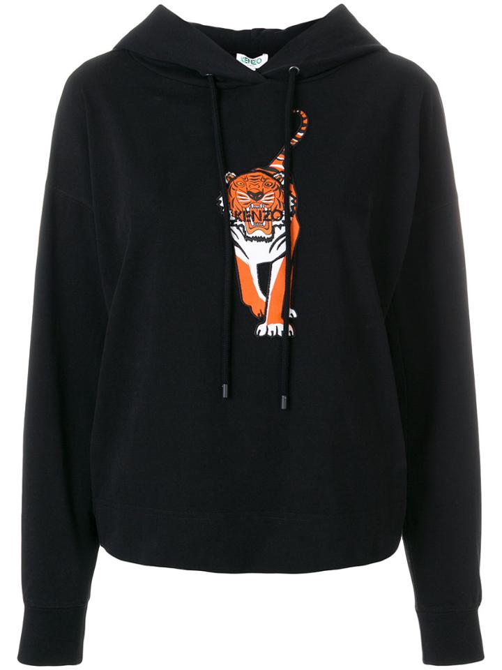 Kenzo Tiger Patch Hoodie - Black
