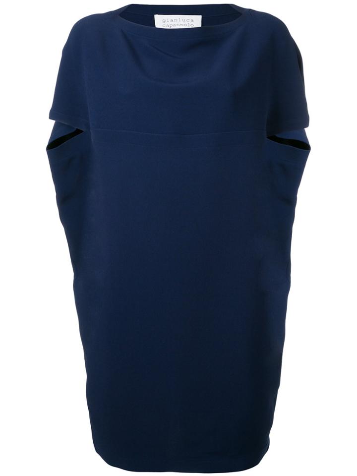Gianluca Capannolo Cape Effect Dress - Blue