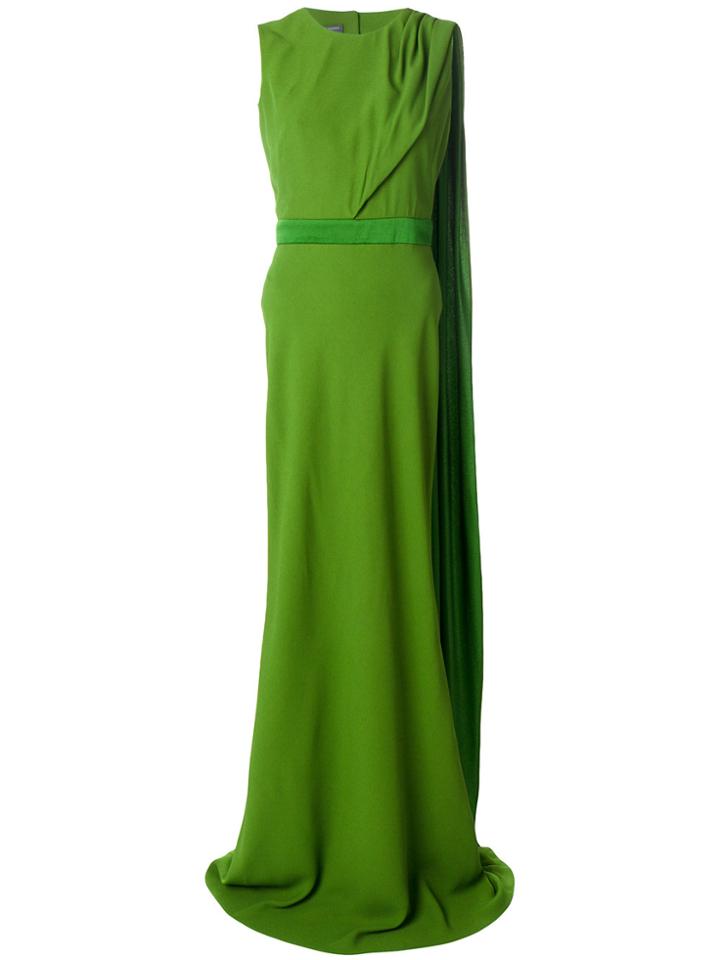 Alexander Mcqueen Open Back Evening Dress - Green