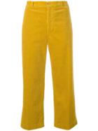 Aspesi Cropped Corduroy Trousers - Yellow