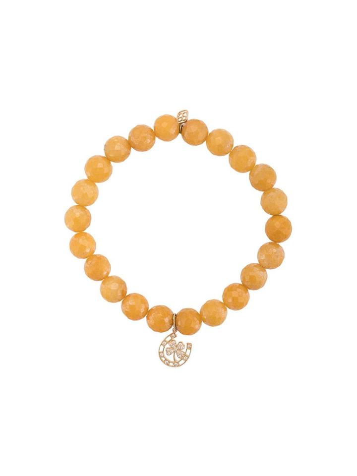 Sydney Evan 14kt Yellow Gold Diamond Clover Horseshoe Charm Bracelet