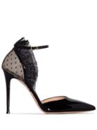 Gianvito Rossi Vernice Ruffled 105mm Pumps - Black