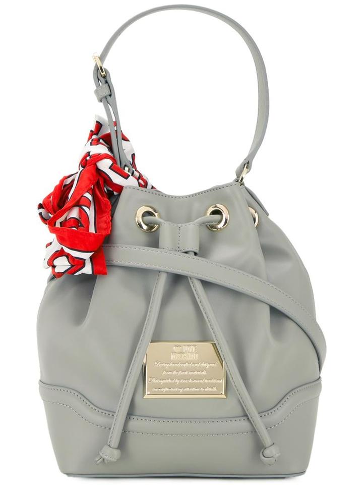 Love Moschino Bucket Shoulder Bag, Women's, Grey, Polyurethane