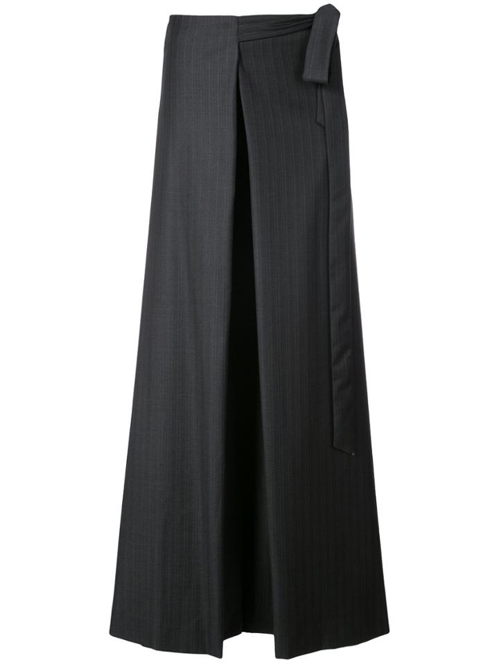By. Bonnie Young Striped Wrap Pants - Grey