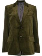 Golden Goose Deluxe Brand Corduroy Fitted Blazer - Green