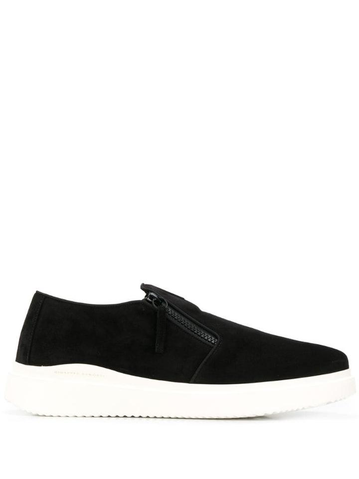 Giuseppe Zanotti Lightening Bolt Sneakers - Black