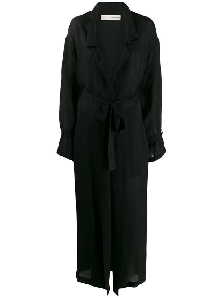 Isabel Benenato Relaxed Trench Coat - Black