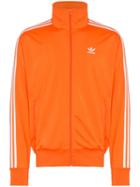 Adidas Tri-striped Zip-front Jumper - Orange