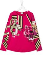 Kenzo Kids Logo Graphic Print Sweatshirt - Pink