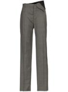 Y / Project Straight Leg Asymmetric Waist Trousers - Grey
