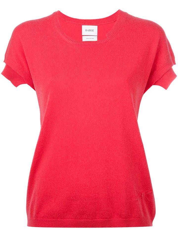 Barrie Cashmere Knitted T-shirt - Pink & Purple