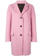 Alberto Biani Button Front Coat, Women's, Size: 42, Pink/purple, Viscose/acetate/virgin Wool
