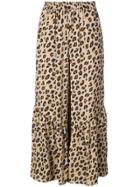 Kobi Halperin Leopard Print Cropped Trousers - Nude & Neutrals