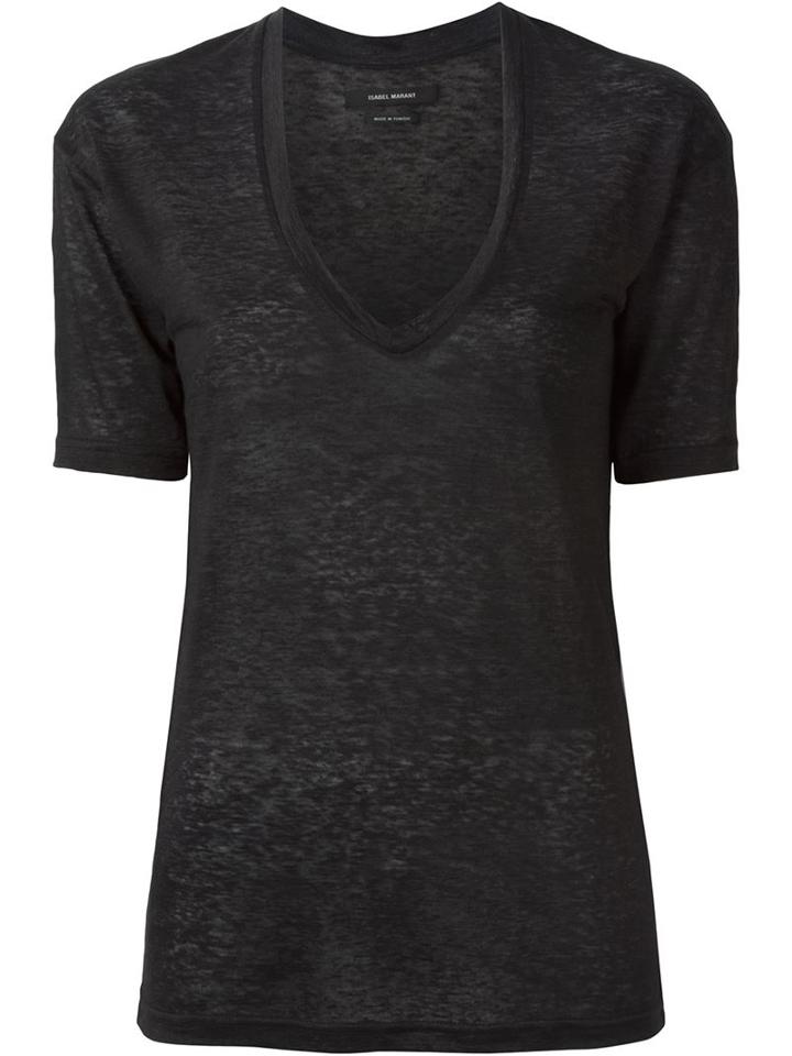 Isabel Marant Maree T-shirt, Women's, Size: Large, Black, Linen/flax