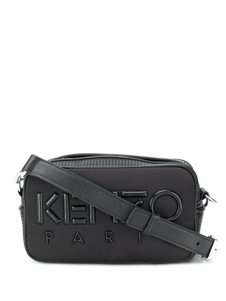 Kenzo Tonal Logo Plaque Crossbody - Black