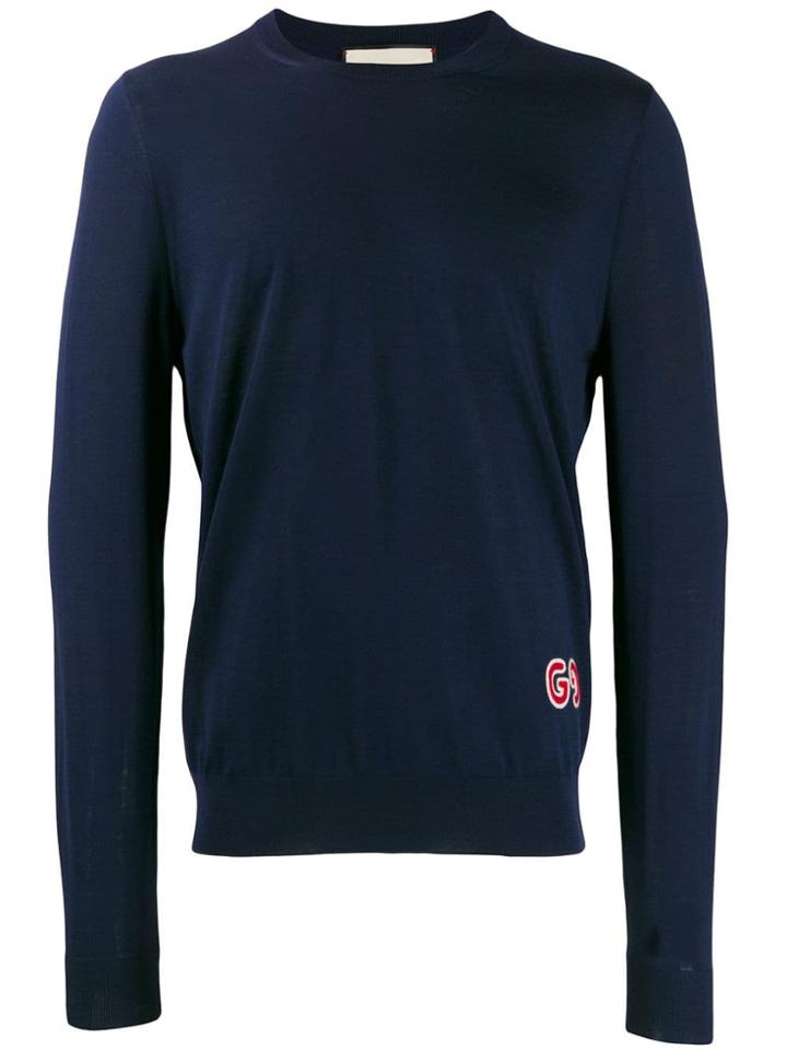 Gucci Logo Jumper - Blue