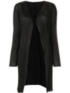 Pleats Please By Issey Miyake Pleated Fitted Cardigan - Black