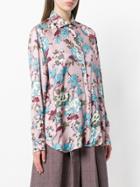Department 5 Floral Print Shirt - Pink & Purple
