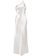 Galvan Roxy Long Evening Dress - Silver