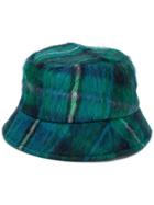 Ymc Tartan Pattern Bucket Hat - Blue