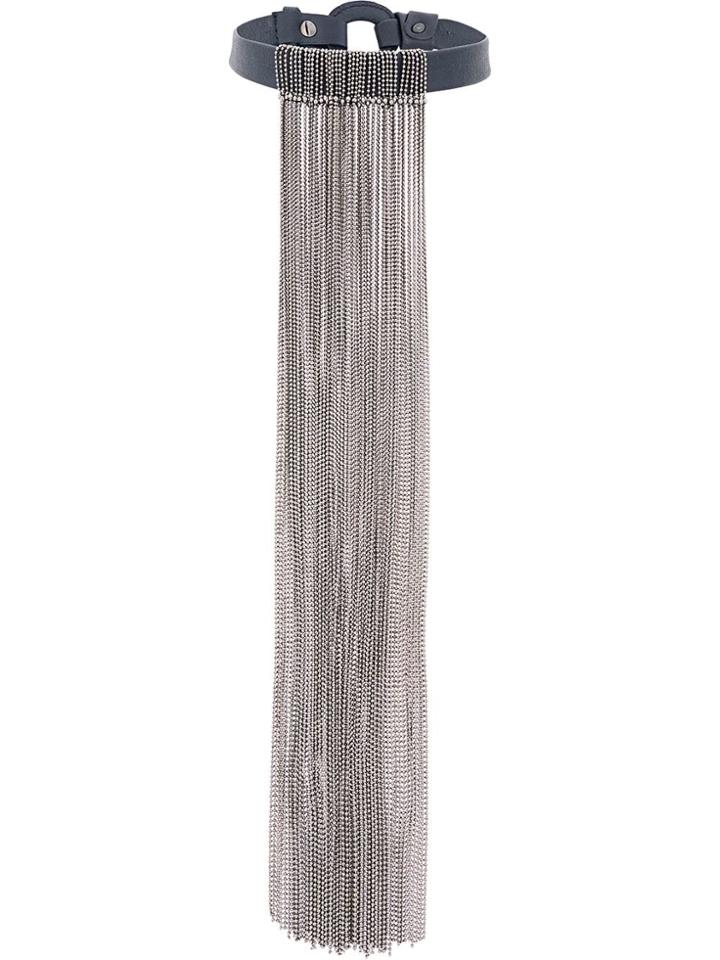 Fabiana Filippi Ball Chain Scarf Necklace - Metallic
