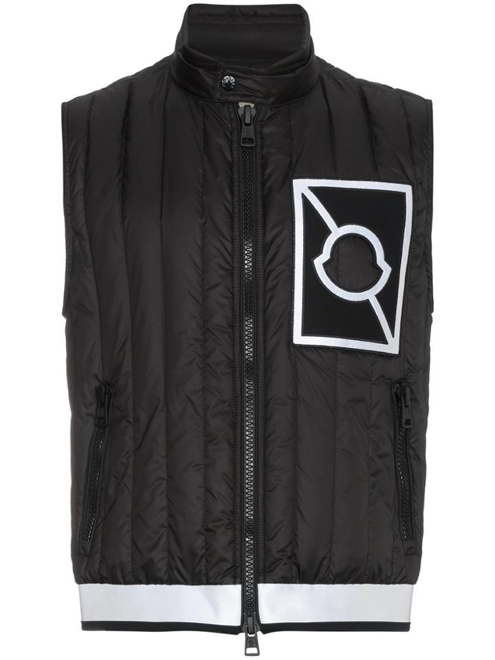 Moncler C X Craig Green Cut Out Logo Gilet - Black