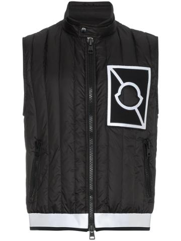 Moncler C X Craig Green Cut Out Logo Gilet - Black