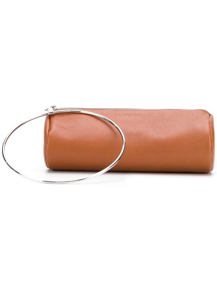 Mm6 Maison Margiela Ring Detail Clutch - Brown