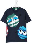 Fendi Kids Printed T-shirt - Blue