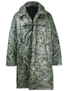 Doublet Fur Print Coat - Grey