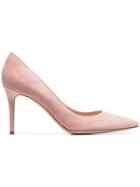 Gianvito Rossi Nude 85 Suede Leather Pumps - Neutrals