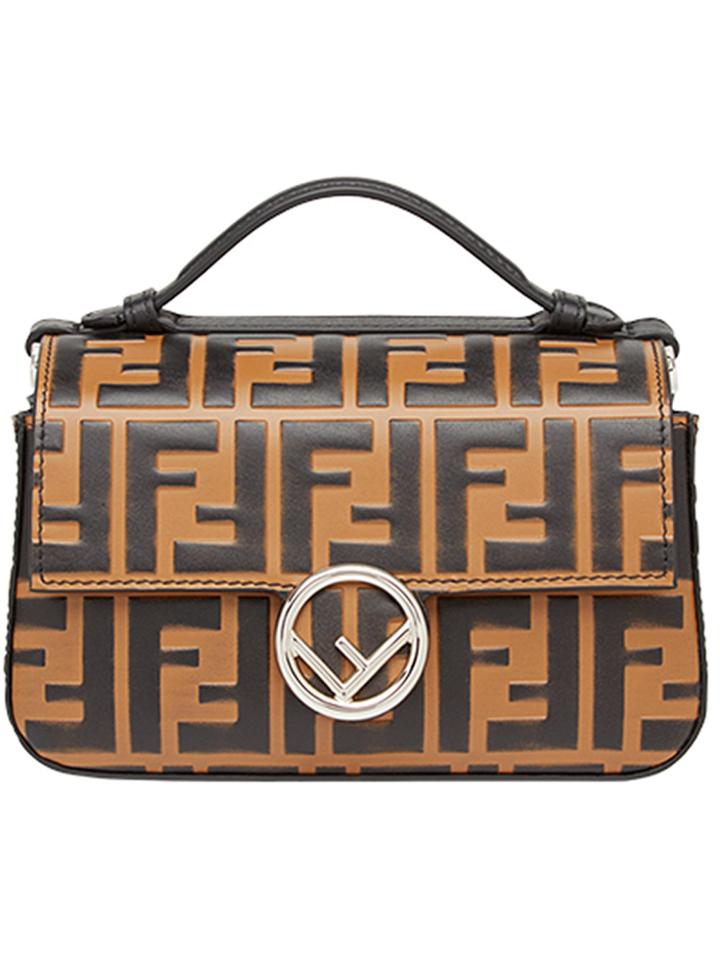 Fendi Double Micro Baguette Bag - Brown