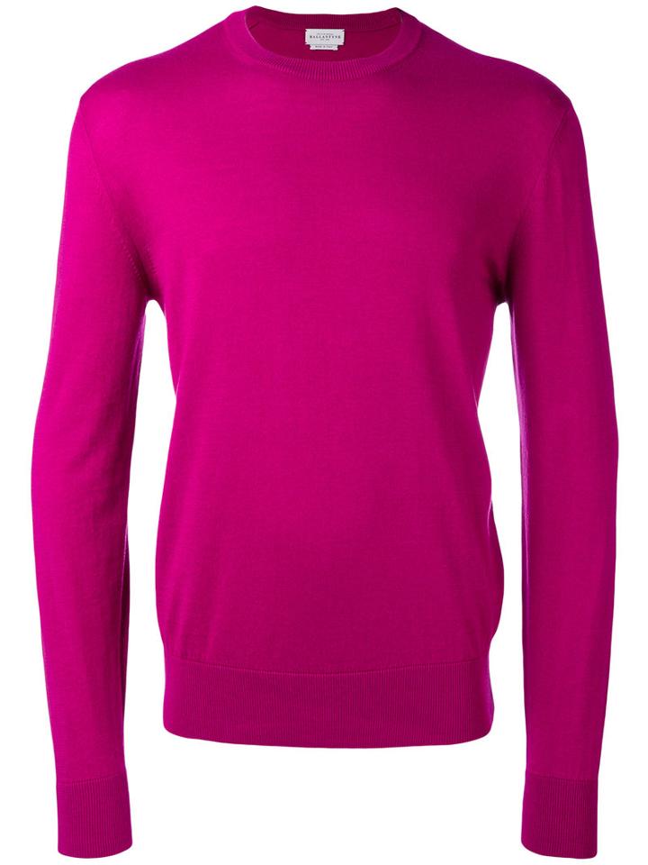 Ballantyne - Crew Neck Sweater - Men - Cotton/cashmere - 48, Pink/purple, Cotton/cashmere