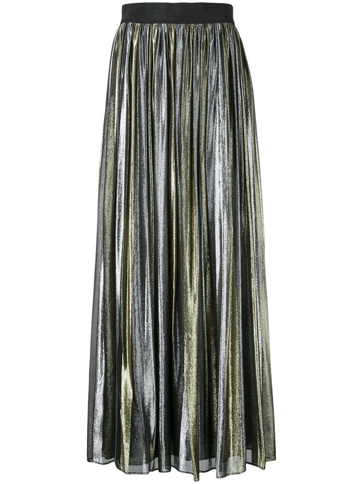 Alice+olivia - Tabetha Pleated Skirt - Women - Silk/polyester - 6, Grey, Silk/polyester