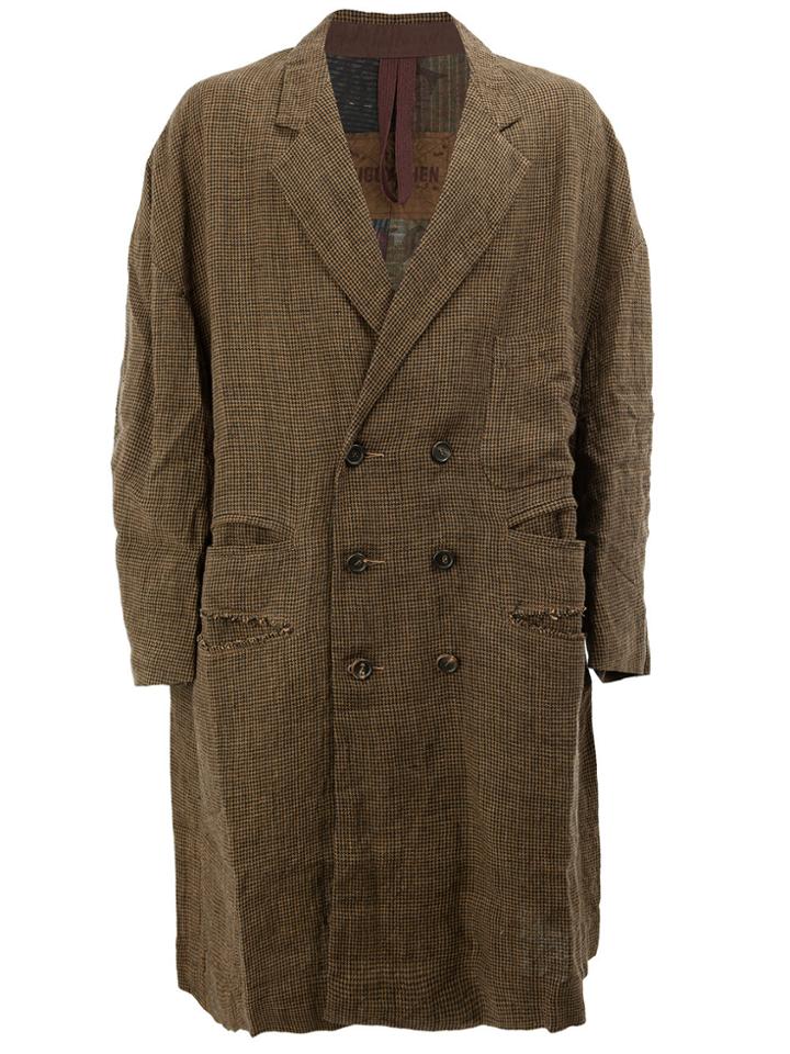 Ziggy Chen Double Breasted Coat - Brown
