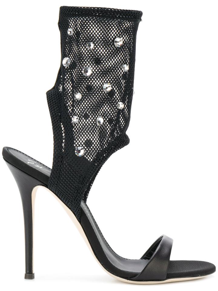 Giuseppe Zanotti Design Mesh Sandals - Black