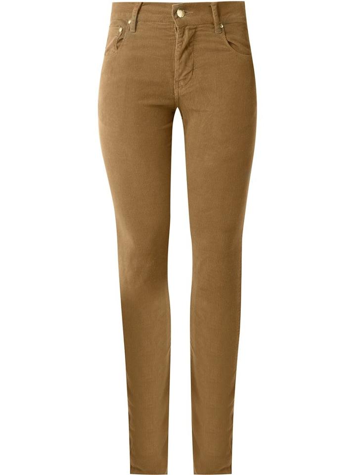 Amapô - Velvet Skinny Jeans - Women - Cotton/spandex/elastane - 46, Brown, Cotton/spandex/elastane