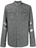 Balmain Faded Denim Shirt - Black