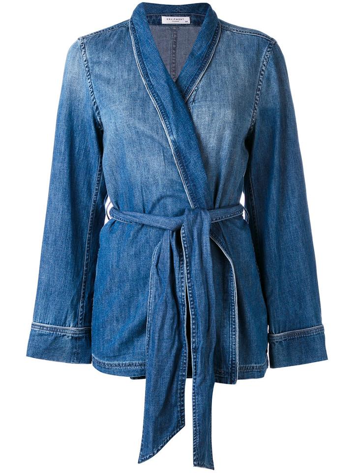Equipment - Denim Trouser Suit - Women - Cotton - M, Blue, Cotton