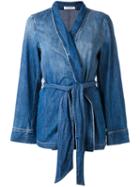 Equipment - Denim Trouser Suit - Women - Cotton - M, Blue, Cotton