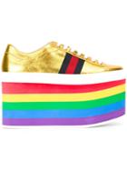 Gucci Low-top Platform Sneakers - Metallic