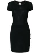 Chanel Vintage Draped Midi Dress - Black