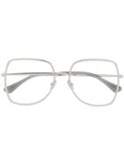 Jimmy Choo Eyewear Oversized Frame Glasses - Silver