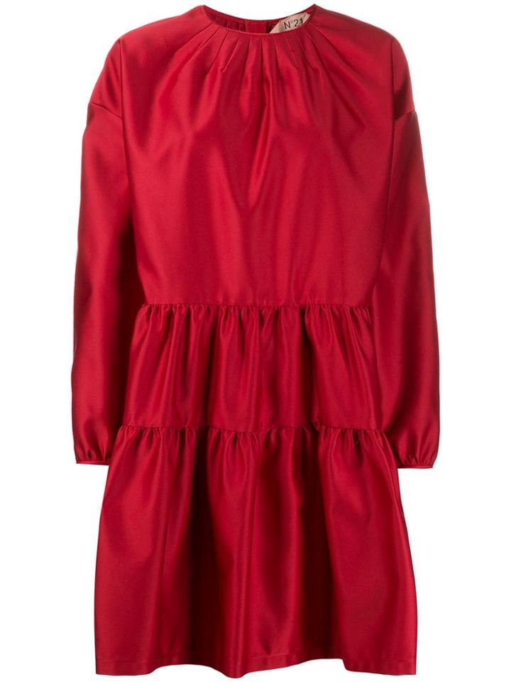 Nº21 Flared Ruched Dress - 4460 Red