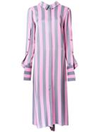 Monse Striped Shirt Dress - Pink & Purple